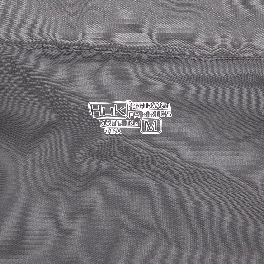 Huk Breaker Performance Windbreaker Jacket Gray Hooded Lightweight Shell Medium - Picture 6 of 16
